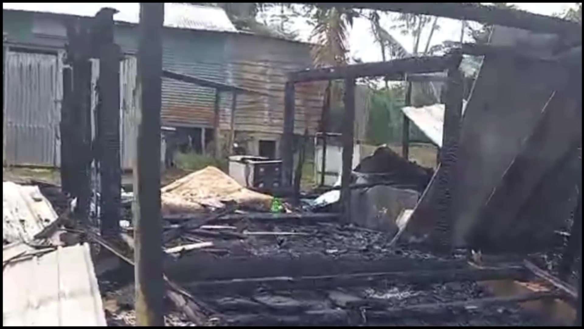 Home Destroyed by Fire in Pomona, Stann Creek District, Three Children Escape Unharmed