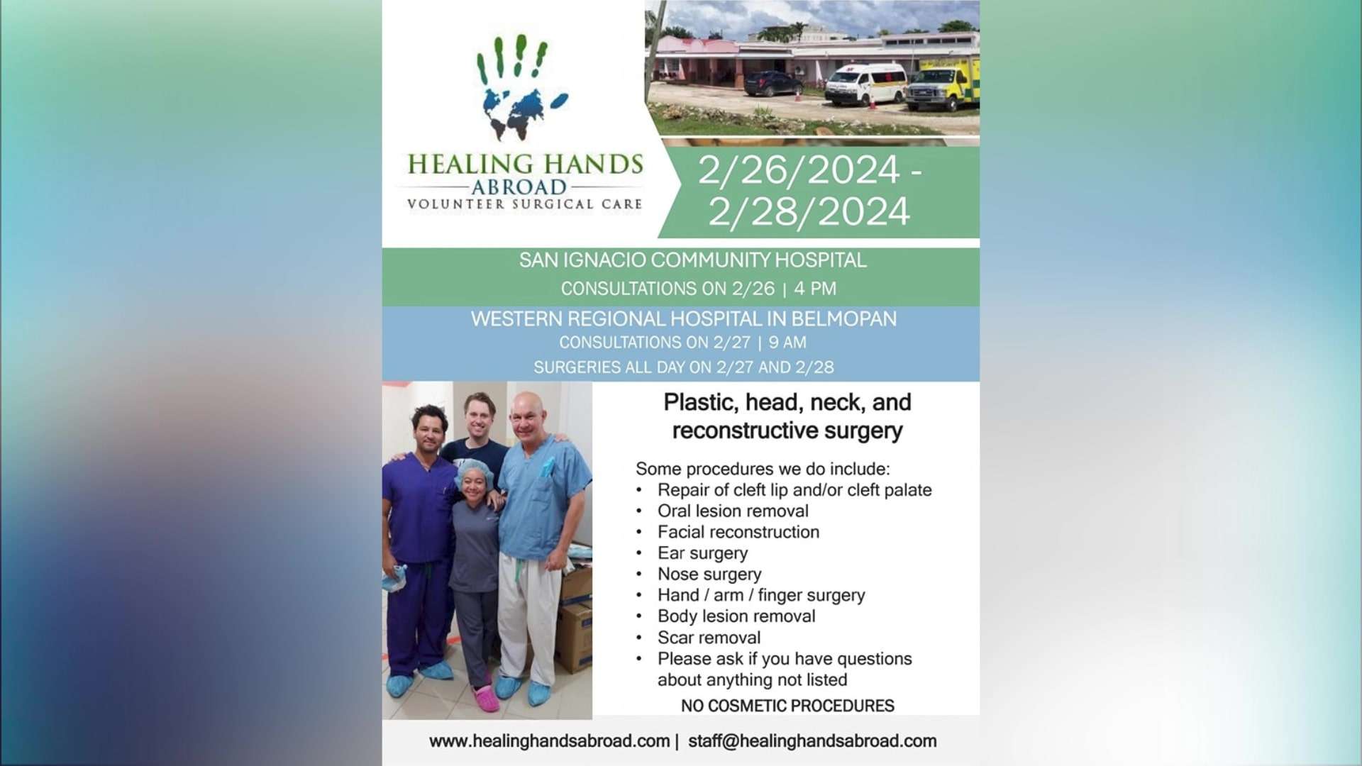 Healing Hands Abroad Provides Free Surgical Care in Belmopan and San Ignacio