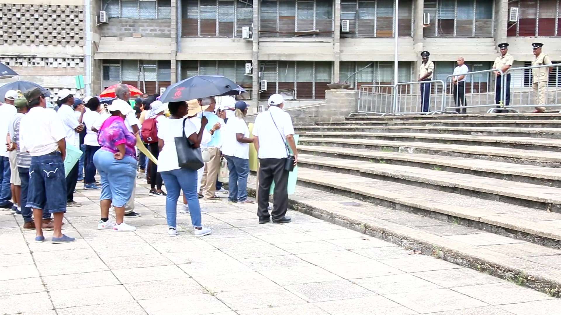 Retired Public Officers Protest in Belmopan Amid Budget Debate