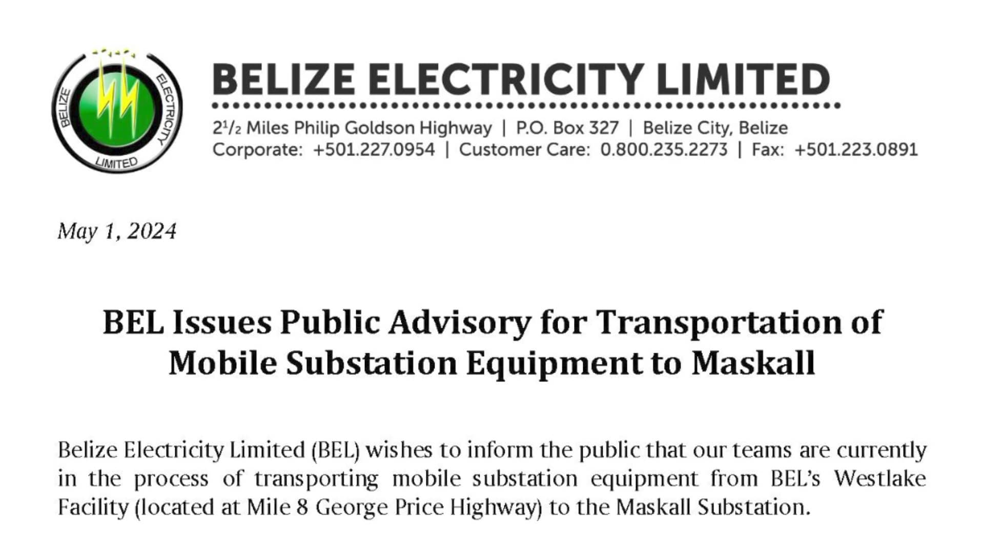 BEL Ensures No Power Shedding Tonight Despite Mexican Supply Shortfall