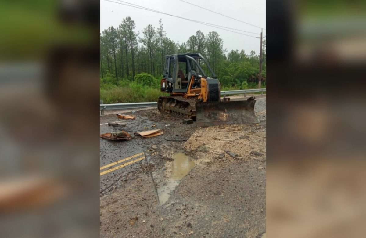 Bulldozer Causes Damage to Coastal Plane Highway; Temporary Repairs Underway