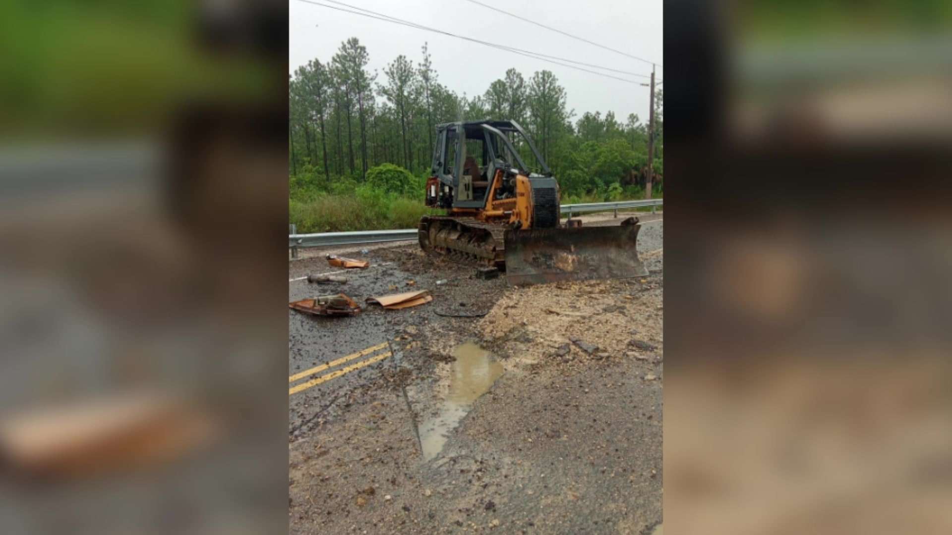 Bulldozer Causes Damage to Coastal Plane Highway; Temporary Repairs Underway
