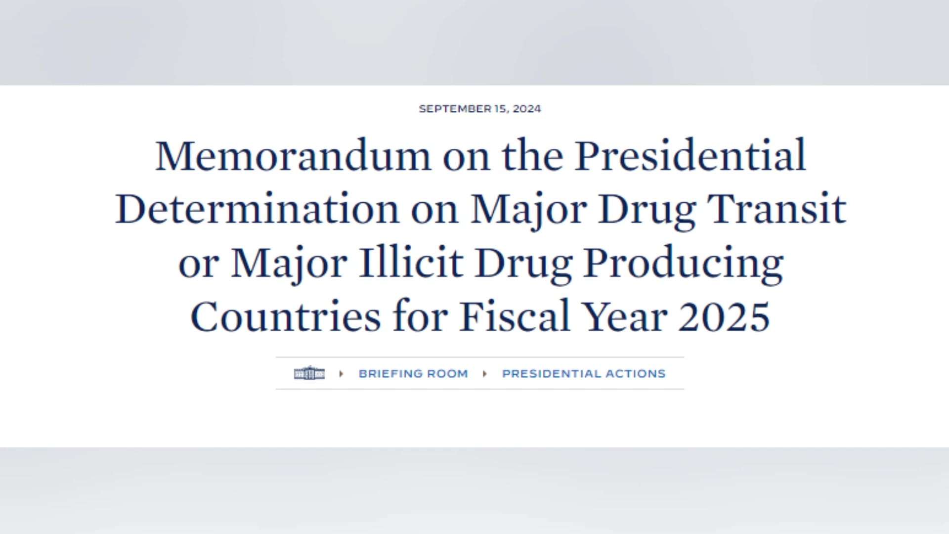 President Biden Labels Belize a Major Drug Transit Country in US Designation