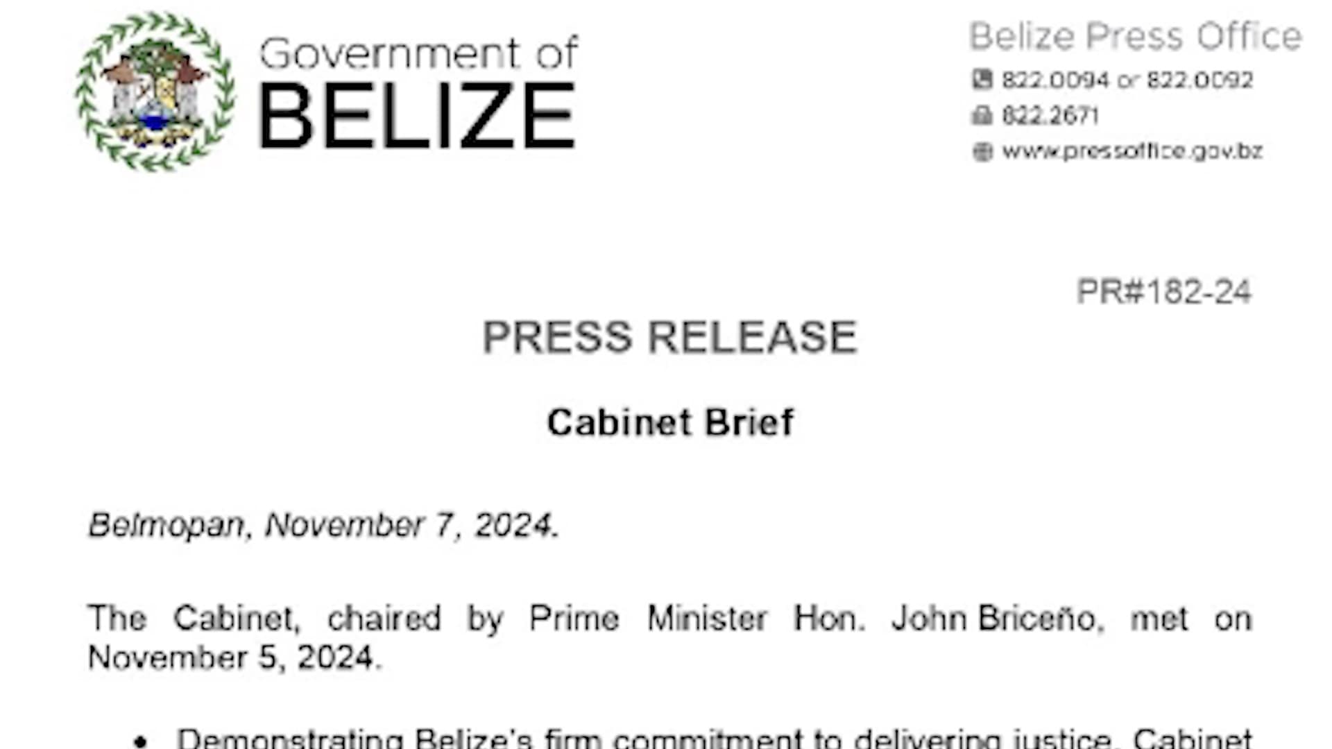 Cabinet Approves Key Maritime and Diplomatic Initiatives for Belize’s International Presence