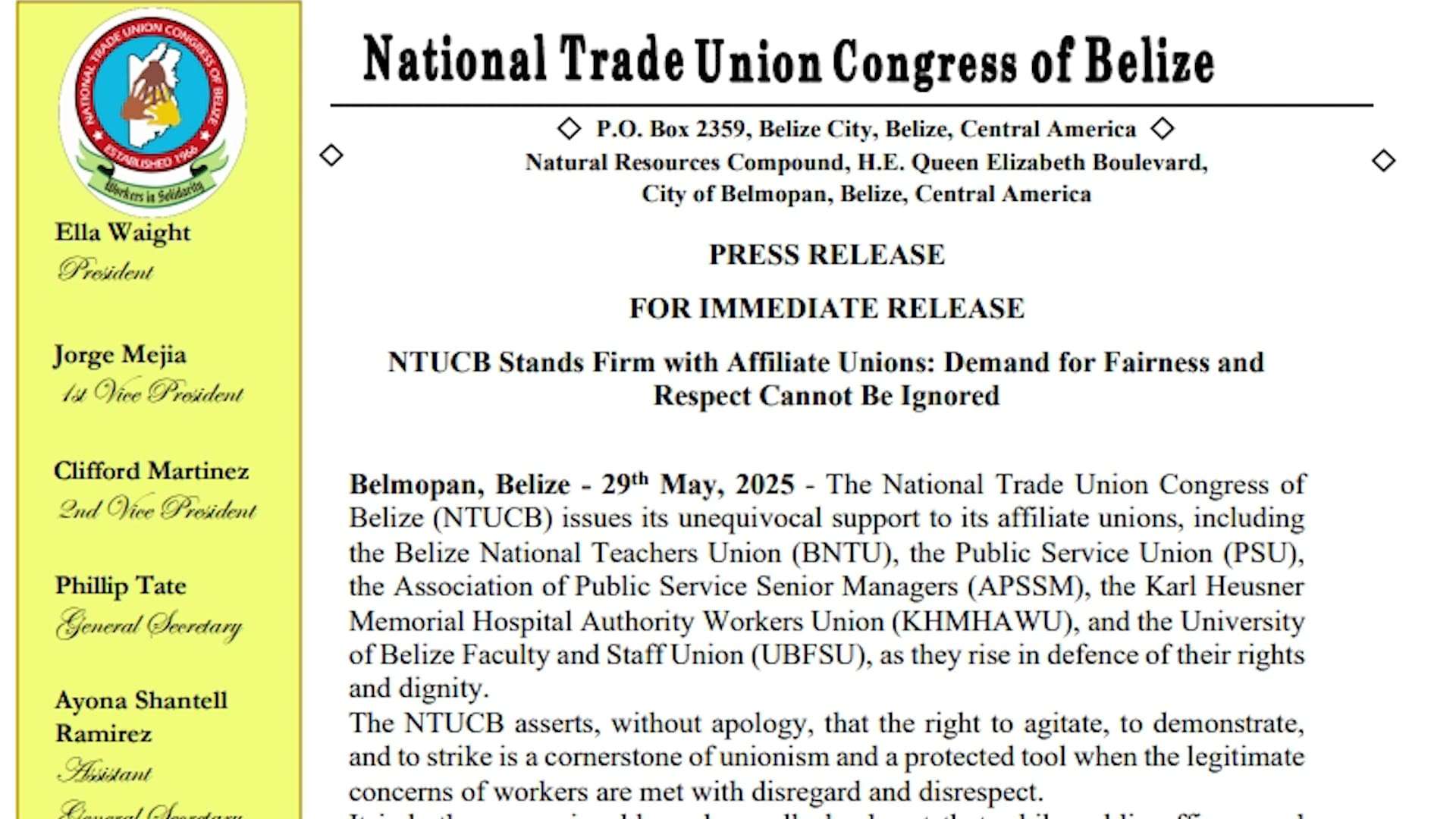 NTUCB Slams Government Over Salary Disparities, Says Workers Are Mobilized