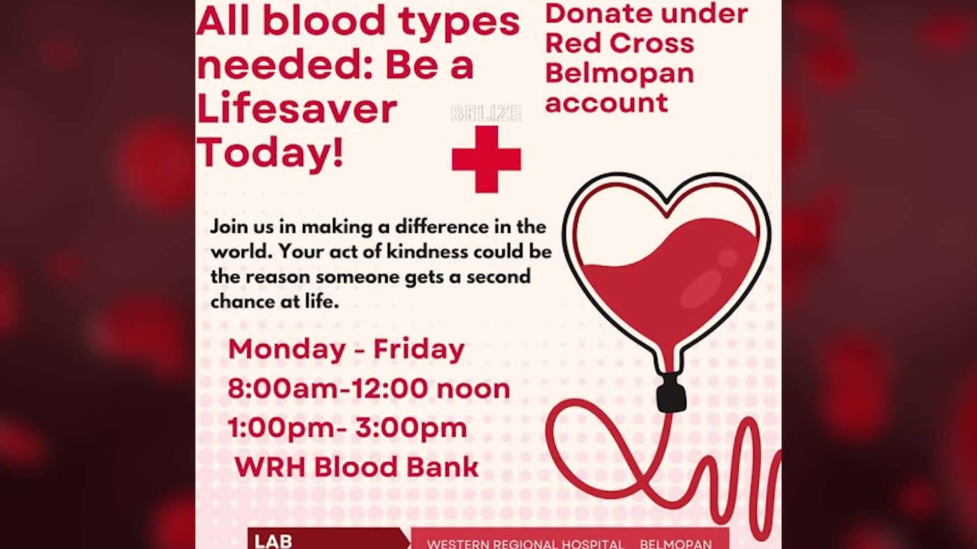 Belmopan Red Cross Launches Urgent Blood Drive Amid Shortage