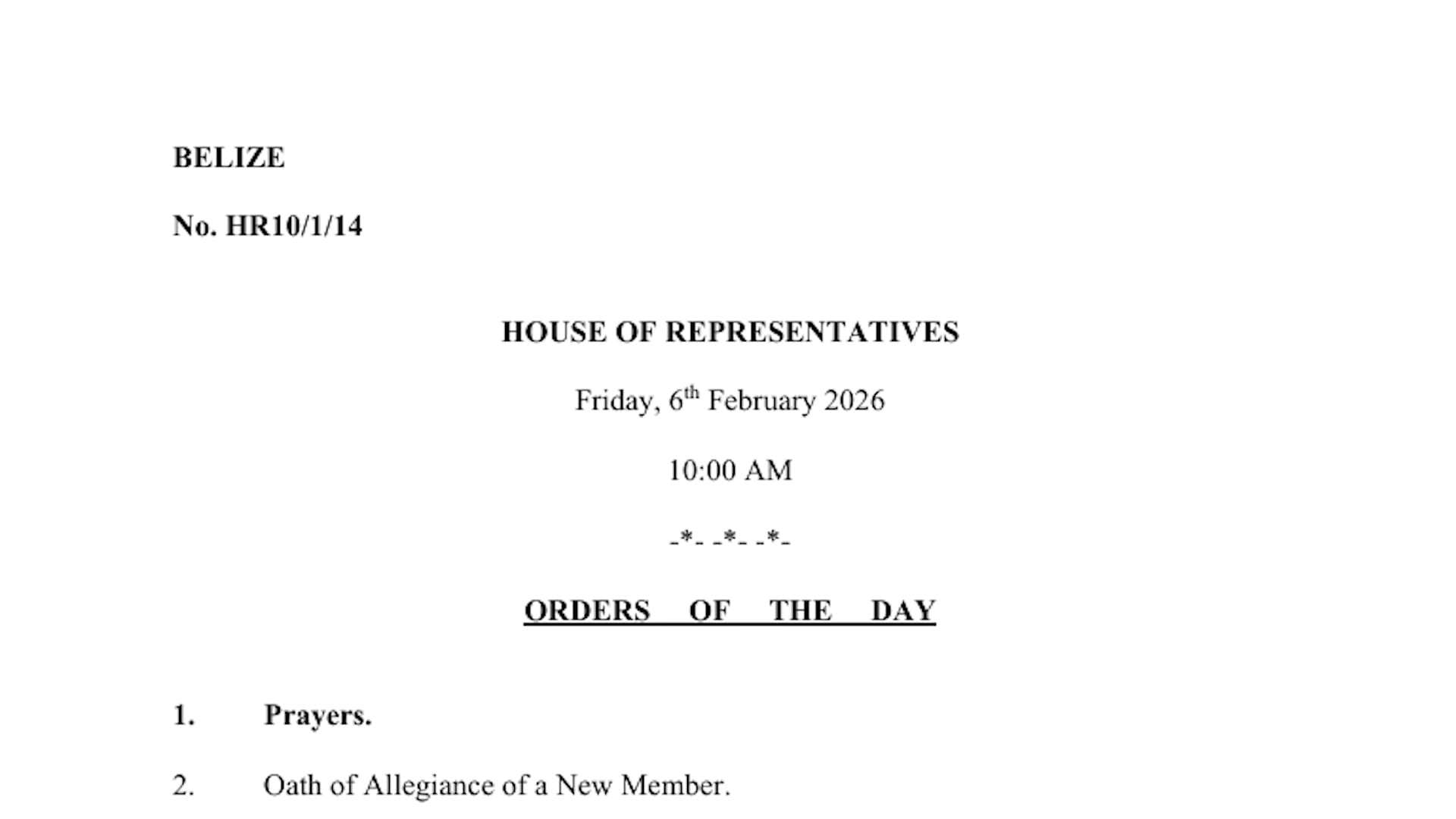House to Debate Traffic, Labour and Tobacco Control Bills