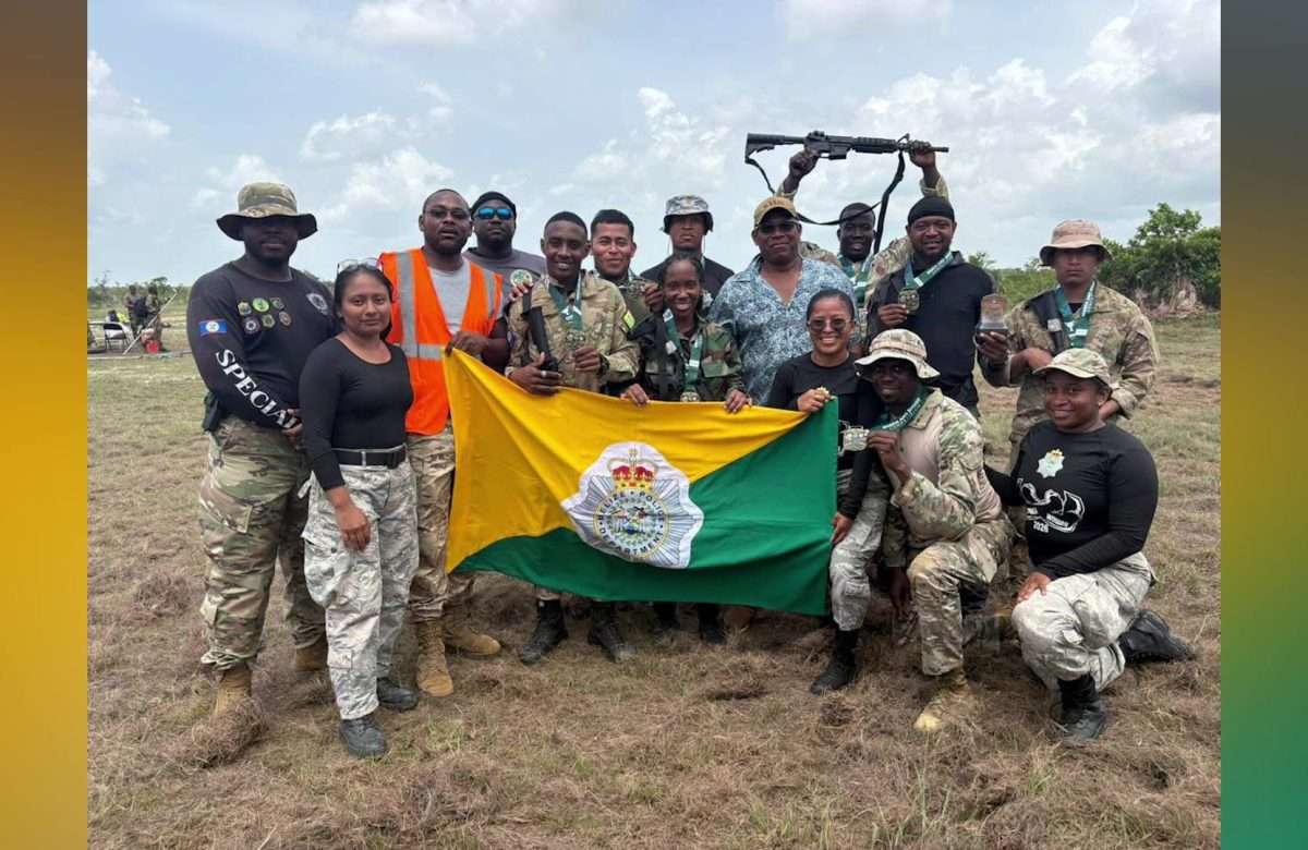 Belize Police “Enforcers” Place Third in March and Shoot Competition