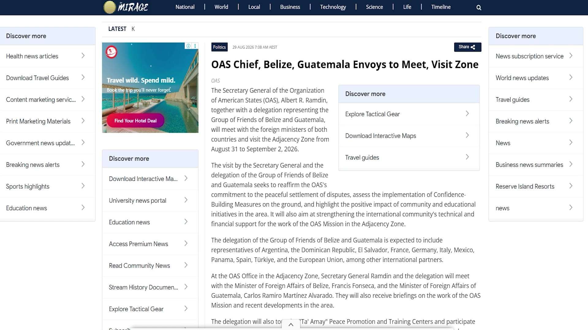 OAS SecGen Visits Belize-Guatemala Adjacency Zone to Reinforce Peace Efforts