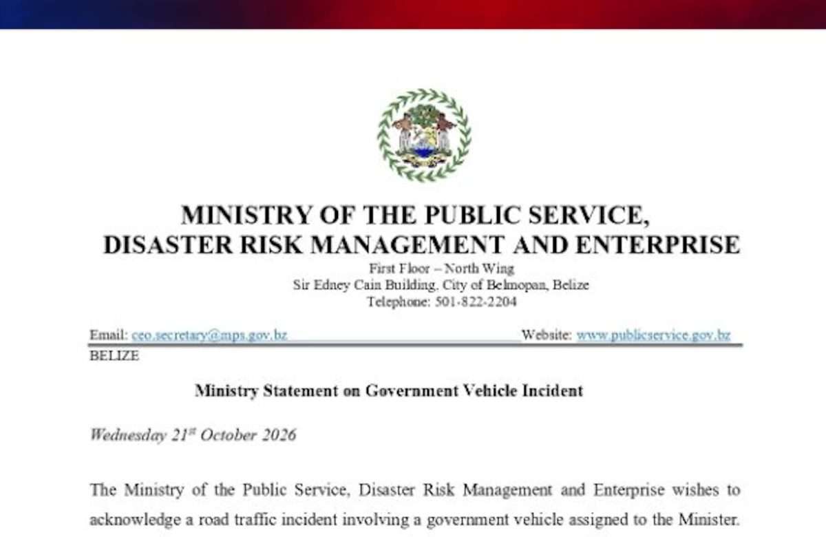 Government Vehicle Assigned to Minister Henry Charles Usher Overturns After Tyre Blowout